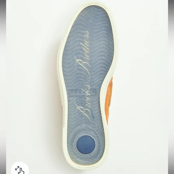 Nwot Sperry X Brooks Brothers A/O Cup 3 Eye Loafers Men 8.5 Orange leather suede - Picture 3 of 5